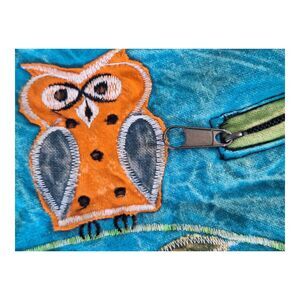 Cotton Hobo Bag Hippie Boho Colorful NWT Owl Embroidery Beach Festival Slouchy